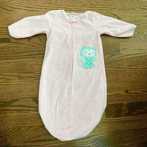 🍭6/$30 Carter’s Fleece Owl Polkadot Zippered Sleep Sack for Baby Girl - OS